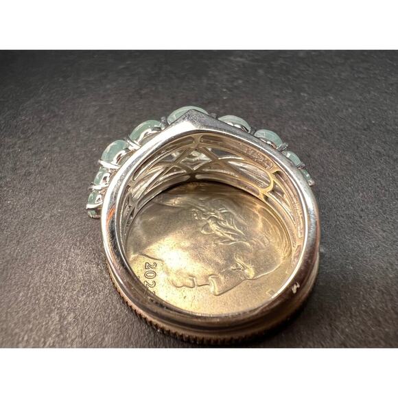 NEW Grandidierite and zircon sterling silver ring size 8 - Picture 4 of 16